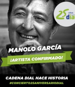 Manolo García, en el concierto 25 Aniversario de Cadena Dial 3/9/2015, Madrid