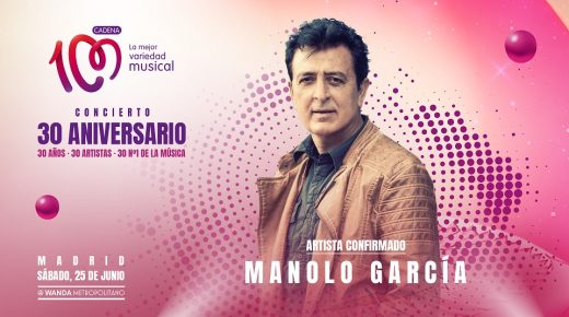 Manolo García, confirmado para el Concierto 30 Aniversario Cadena 100 (25 Junio, Wanda, Madrid)
