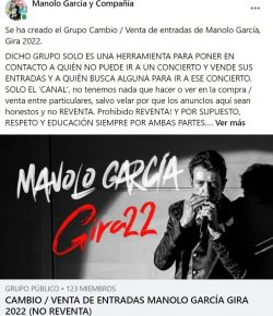 Grupo Cambio / Venta entradas Gira2022