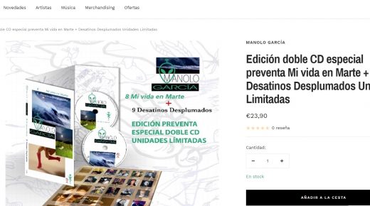 ALGUNAS (POCAS) UNIDADES DISPONIBLES DE LA EDICION ESPECIAL DOBLE CD DE MI VIDA EN MARTE Y DESATINOS DESPLUMADOS, DE MANOLO GARCÍA