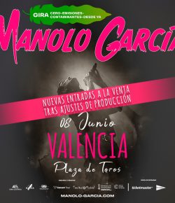 Nuevas entradas para Valencia 8 Junio a la venta!