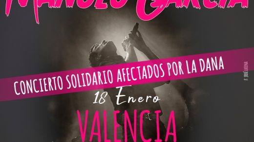 Manolo García aplaza su concierto en Valencia previsto para el 16 de noviembre hasta enero, CONVIERTIENDOLO EN UN CONCIERTO SOLIDARIO